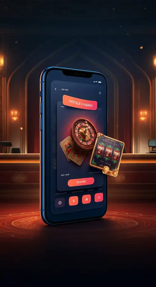 Interface mobile du Prince Ali Casino sur smartphone, montrant un jeu de machine à sous en mode portrait pour une navigation intuitive